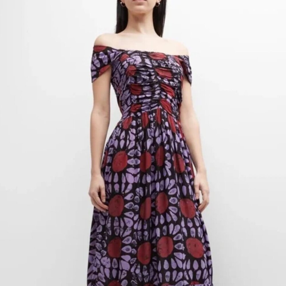 NWT Busayo  Olumide Cap-Sleeve Maxi Dress Size Small